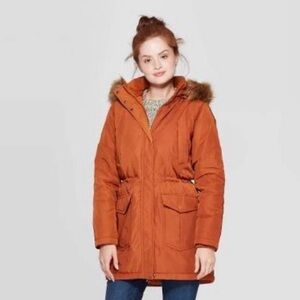 Universal Thread Rust Orange Parka Coat Size X-Large NWOT
